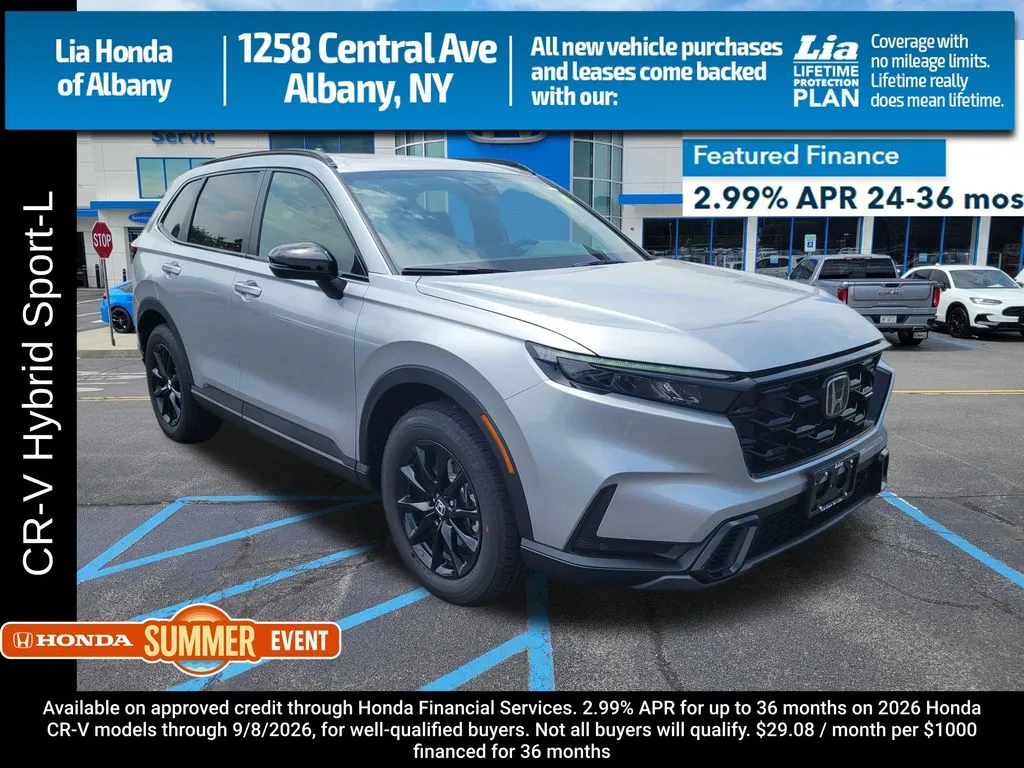 Silver 2026 Honda CR-V Hybrid Sport-L for sale in Albany, NY