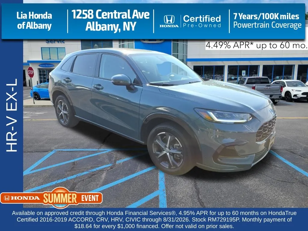 Green 2024 Honda HR-V EX-L for sale in Albany, NY