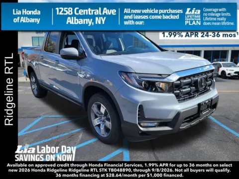 Gray 2026 Honda Ridgeline RTL for sale in Albany, NY