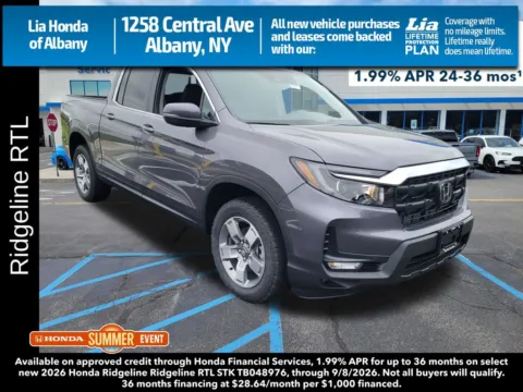 Gray 2026 Honda Ridgeline RTL for sale in Albany, NY
