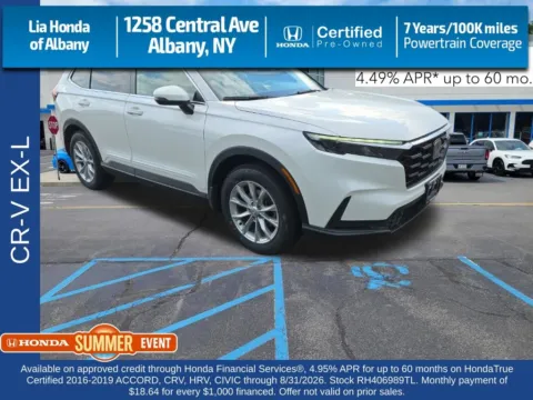 White 2024 Honda CR-V EX-L for sale in Albany, NY