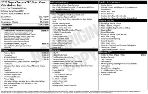 Another view of 2023 Toyota Tacoma TRD Sport for sale in Albany, NY at Lia Honda Albany