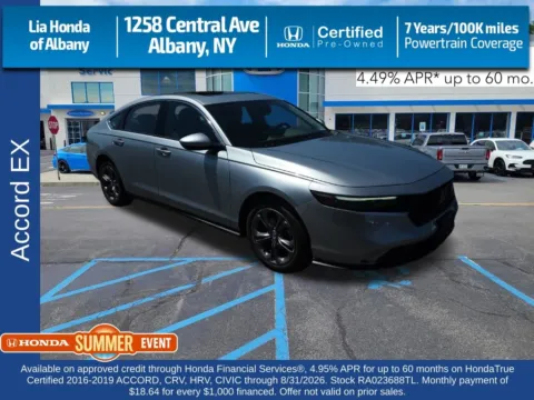 Silver 2024 Honda Accord EX for sale in Albany, NY