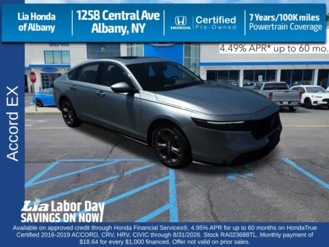 Silver 2024 Honda Accord EX for sale in Albany, NY