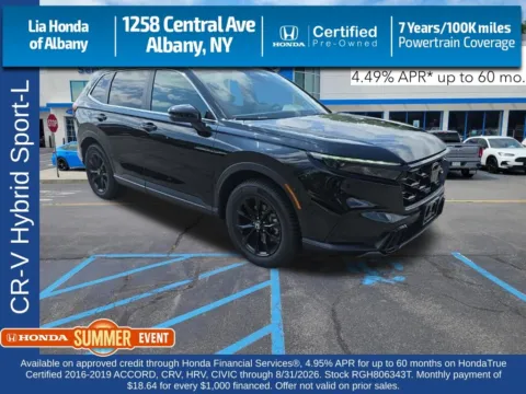 Black 2024 Honda CR-V Hybrid Sport-L for sale in Albany, NY