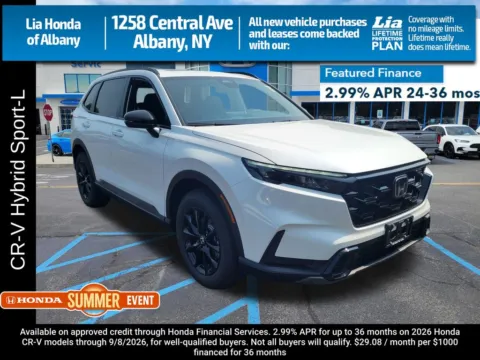 White 2026 Honda CR-V Hybrid Sport-L for sale in Albany, NY