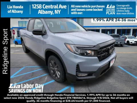 Gray 2026 Honda Ridgeline Sport for sale in Albany, NY