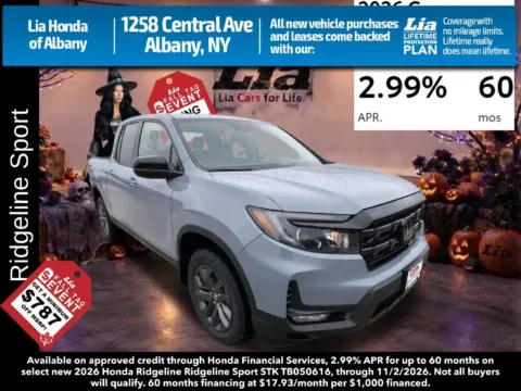 Gray 2026 Honda Ridgeline Sport for sale in Albany, NY