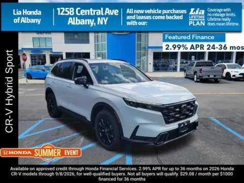 White 2026 Honda CR-V Hybrid Sport for sale in Albany, NY