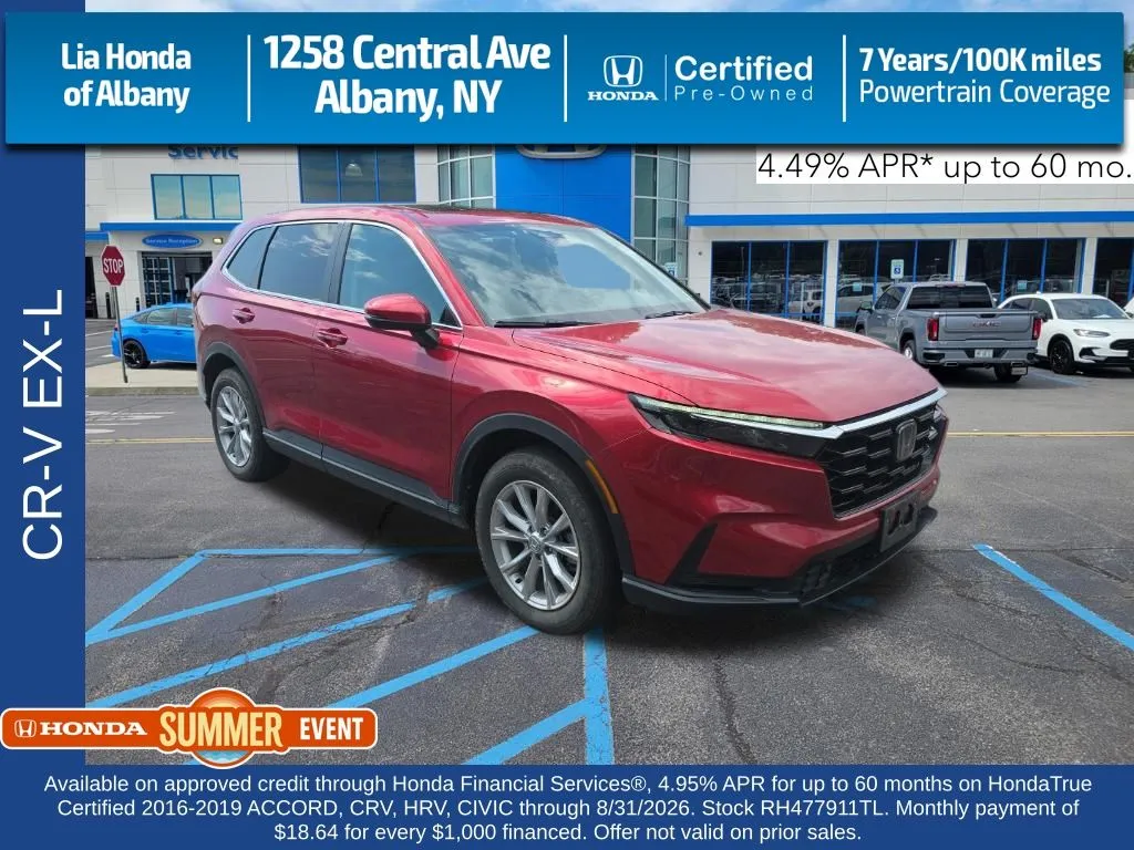 Red 2024 Honda CR-V EX-L for sale in Albany, NY