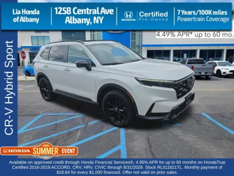 White 2024 Honda CR-V Hybrid Sport for sale in Albany, NY