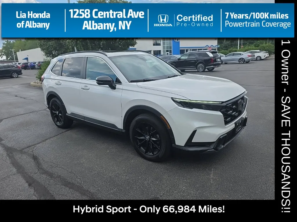White 2024 Honda CR-V Hybrid Sport for sale in Albany, NY