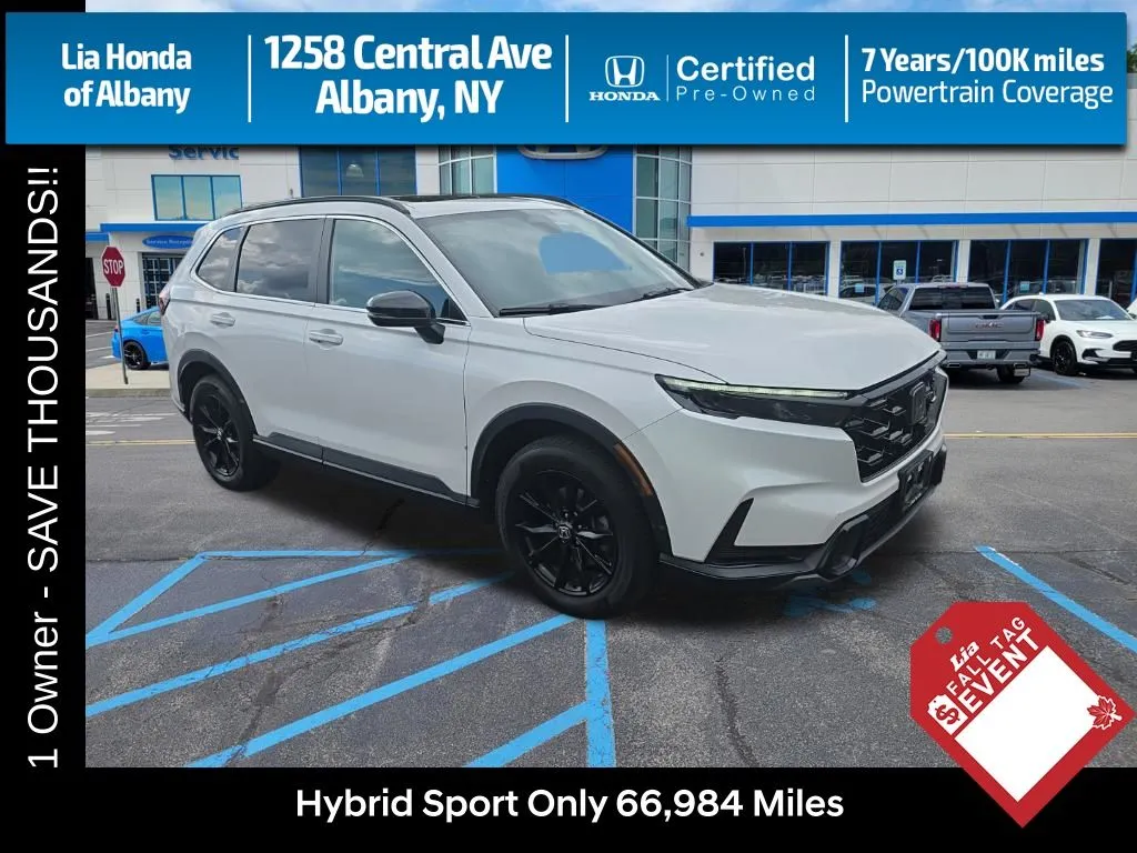 White 2024 Honda CR-V Hybrid Sport for sale in Albany, NY
