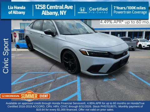 White 2023 Honda Civic Sport for sale in Albany, NY