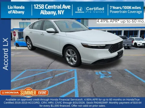 White 2023 Honda Accord LX for sale in Albany, NY