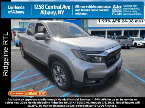 Silver 2026 Honda Ridgeline RTL for sale in Albany, NY