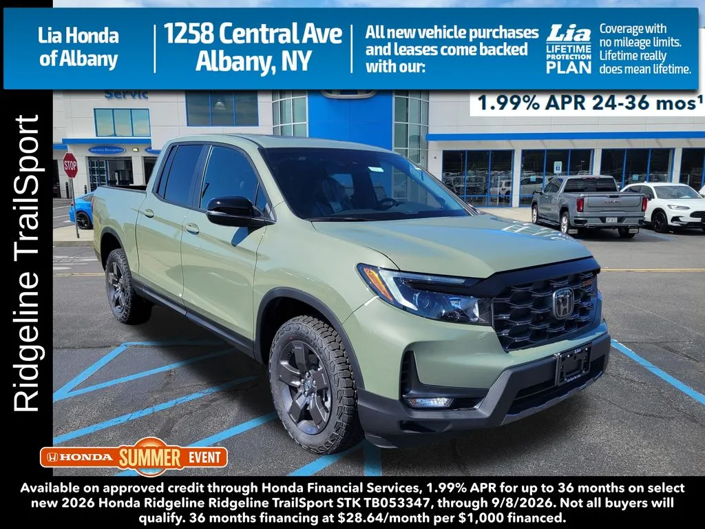 Green 2026 Honda Ridgeline TrailSport for sale in Albany, NY