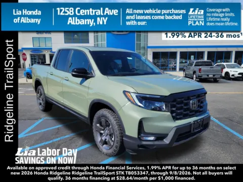 Green 2026 Honda Ridgeline TrailSport for sale in Albany, NY