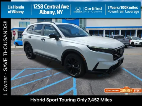 White 2025 Honda CR-V Hybrid Sport Touring for sale in Albany, NY