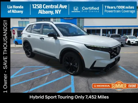 White 2025 Honda CR-V Hybrid Sport Touring for sale in Albany, NY