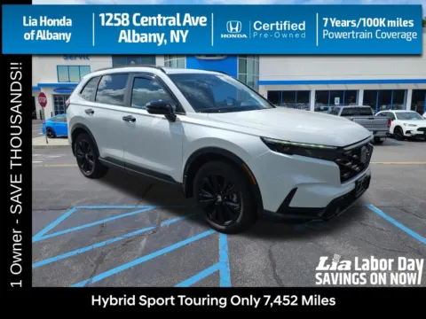 White 2025 Honda CR-V Hybrid Sport Touring for sale in Albany, NY