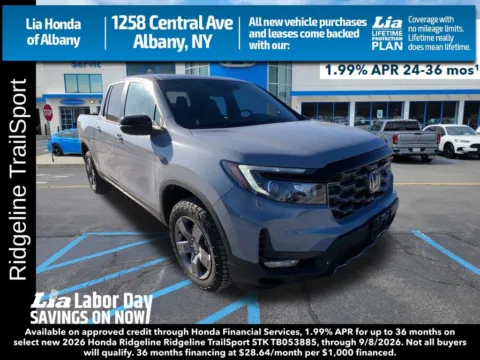 Gray 2026 Honda Ridgeline TrailSport for sale in Albany, NY