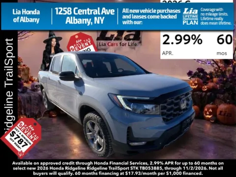 Gray 2026 Honda Ridgeline TrailSport for sale in Albany, NY