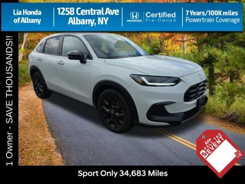 White 2024 Honda HR-V Sport for sale in Albany, NY