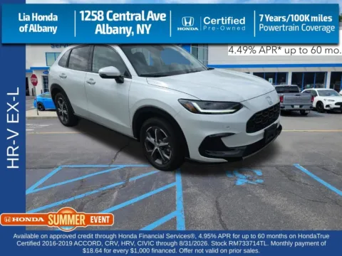White 2024 Honda HR-V EX-L for sale in Albany, NY