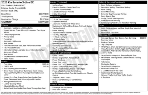 Another view of 2023 Kia Sorento X-Line EX for sale in Albany, NY at Lia Honda Albany