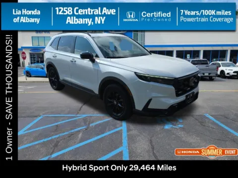 White 2024 Honda CR-V Hybrid Sport for sale in Albany, NY