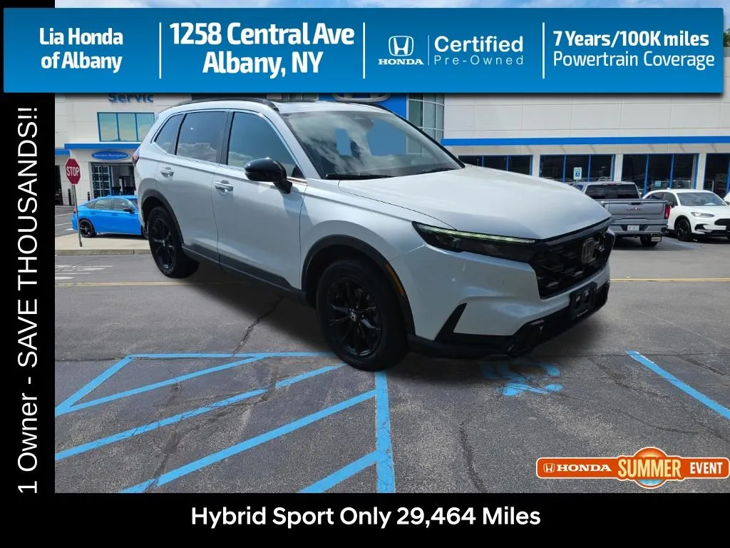 White 2024 Honda CR-V Hybrid Sport for sale in Albany, NY