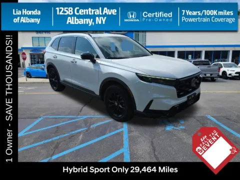 White 2024 Honda CR-V Hybrid Sport for sale in Albany, NY