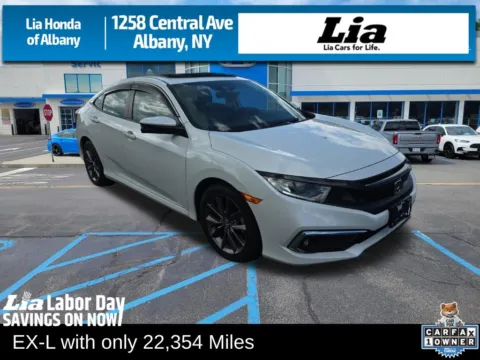 White 2020 Honda Civic EX-L for sale in Albany, NY