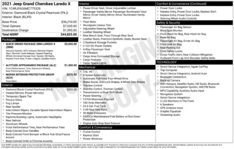 Another view of 2021 Jeep Grand Cherokee Laredo X for sale in Albany, NY at Lia Honda Albany