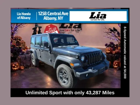 Black 2022 Jeep Wrangler Unlimited Sport for sale in Albany, NY