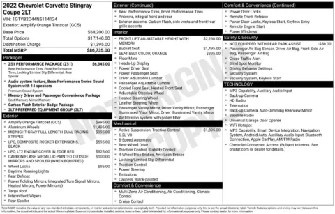 Another view of 2022 Chevrolet Corvette Stingray for sale in Albany, NY at Lia Honda Albany
