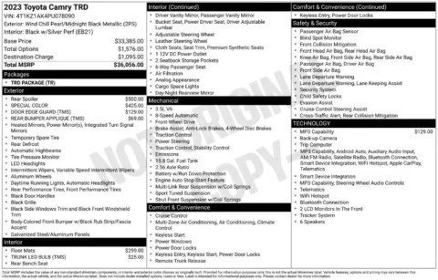 Another view of 2023 Toyota Camry TRD V6 for sale in Albany, NY at Lia Honda Albany