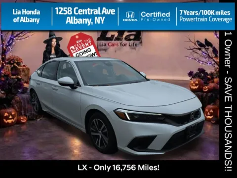 White 2024 Honda Civic LX for sale in Albany, NY