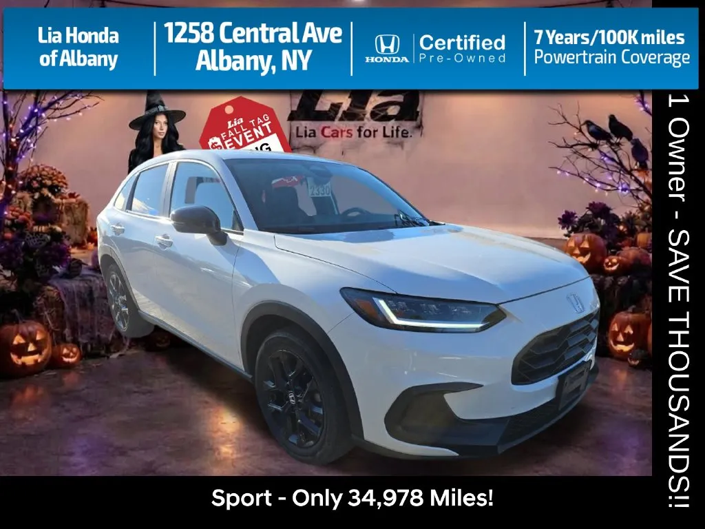 White 2024 Honda HR-V Sport for sale in Albany, NY