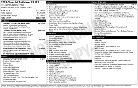 Another view of 2023 Chevrolet TrailBlazer RS for sale in Albany, NY at Lia Honda Albany