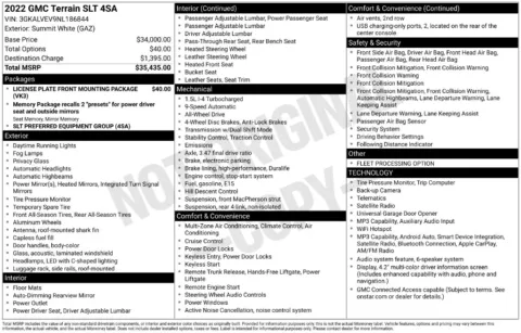 Another view of 2022 GMC Terrain SLT for sale in Albany, NY at Lia Honda Albany