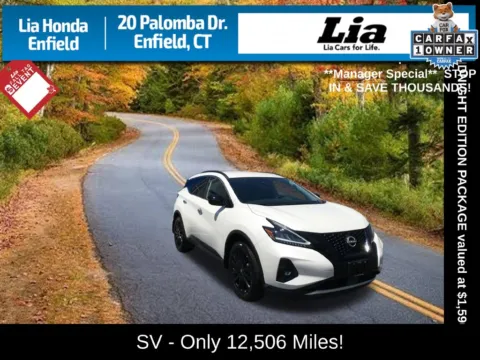 White 2024 Nissan Murano SV for sale in Enfield, CT