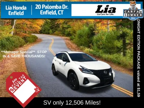 White 2024 Nissan Murano SV for sale in Enfield, CT