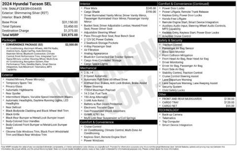Another view of 2024 Hyundai Tucson SEL for sale in Enfield, CT at Lia Honda Enfield