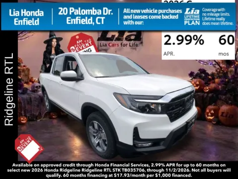 Unknown 2026 Honda Ridgeline RTL for sale in Enfield, CT