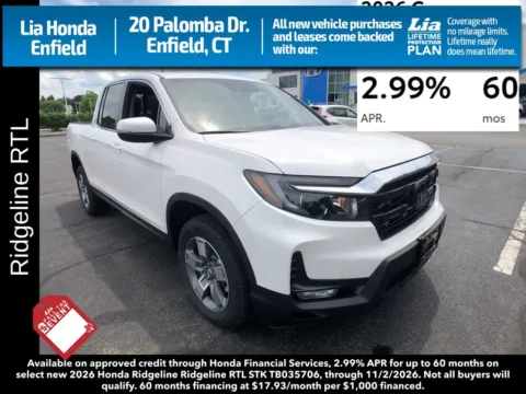 Unknown 2026 Honda Ridgeline RTL for sale in Enfield, CT