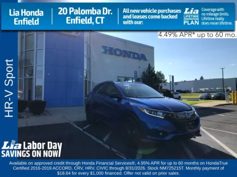 Blue 2022 Honda HR-V Sport for sale in Enfield, CT