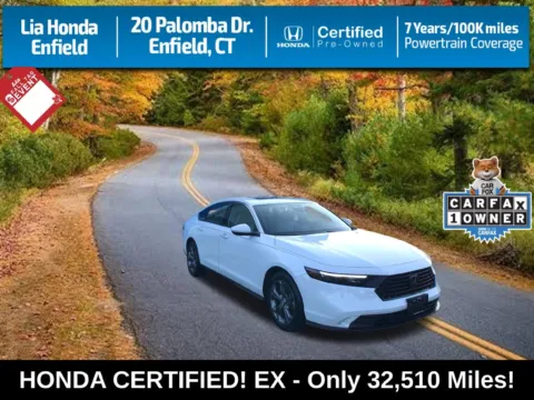 White 2024 Honda Accord EX for sale in Enfield, CT