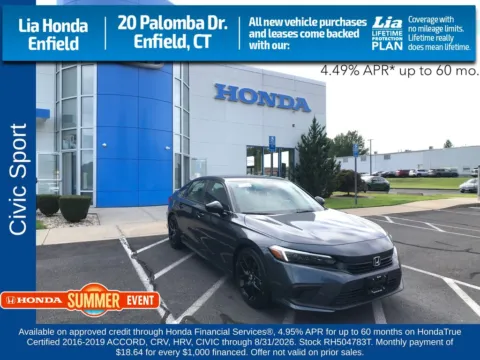Gray 2024 Honda Civic Sport for sale in Enfield, CT